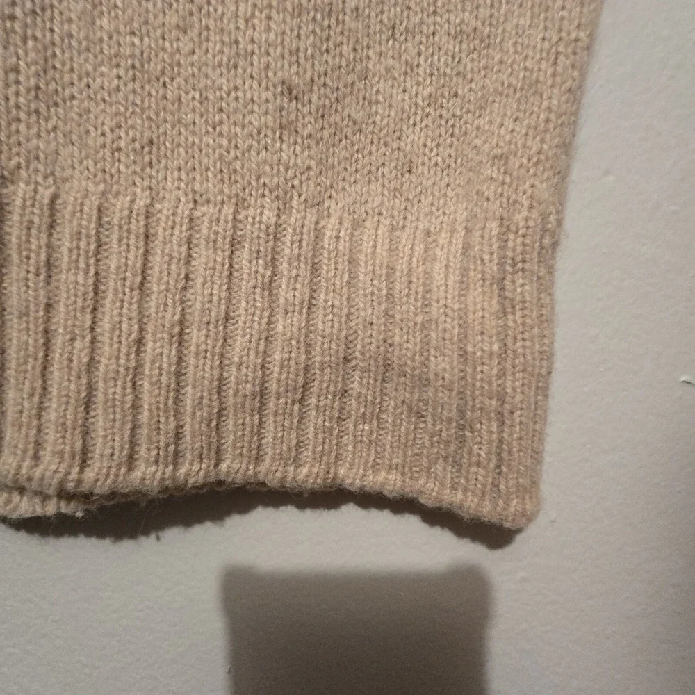 Vtg 70's 80's Sweater Vest Mens XL Beige Wool Academia Preppy Goblincore USA
